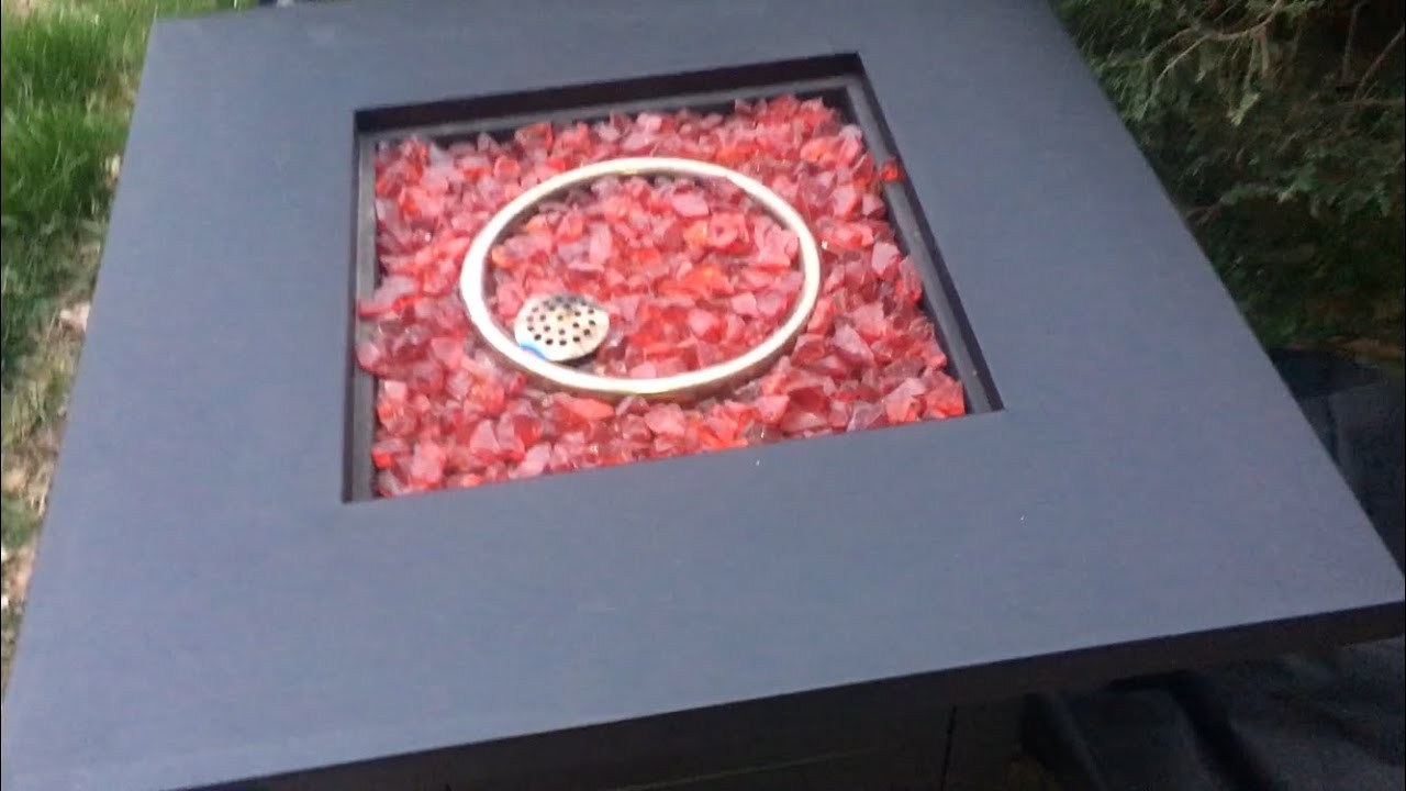 Red Dragon Glass for Gas Firepit Mainstays Gas Fire Pit YouTube