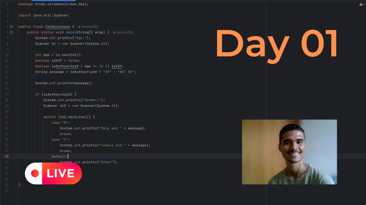 Day 01 - Learning Java until I get an internship - YouTube