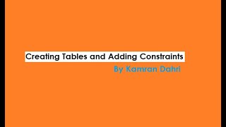 SQL DDL - Altering tables and Adding constraints in Tables Sql Ddl Adding Constraints In Tables