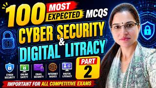 Details 100 Most Expected MCQs Cyber Security & Digital Literacy Part 2 | Computer Science Competitive Exams Update