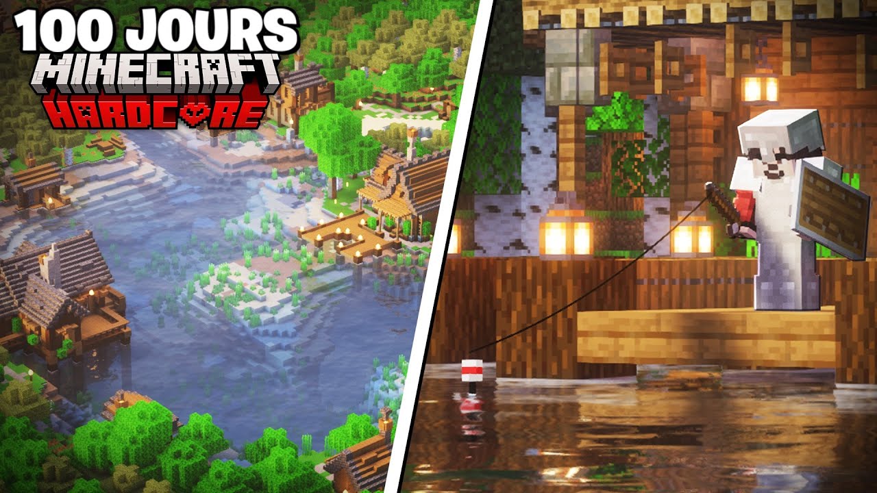 100 Jours à Construire un LAC Cozy sur Minecraft Hardcore !