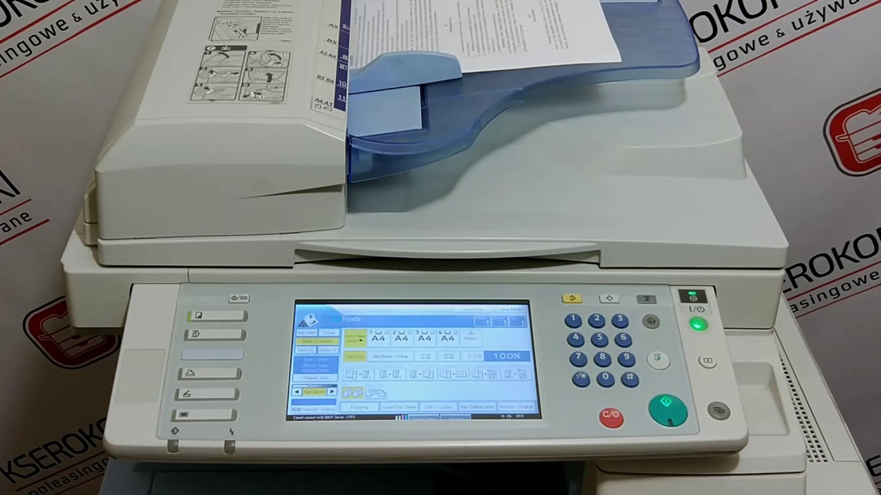 Szybkość kopiowania pierwszej strony przez kserokopiarkę Ricoh Aficio MPC3001