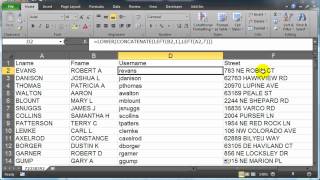Use Excel and Text Functions to Generate Usernames and Passwords