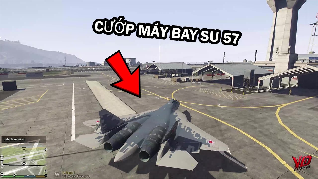 GTA5 | LÁI YAK 130 VÀO KHU QUÂN ĐỘI CƯỚP SU 57 BỊ TRUY NÃ 6 SAO