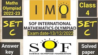Famous IMO Class 4 Set-C Solution/Answer key #olympiads #sof #imo #maths #math #class4 #class4mathematics Wealth