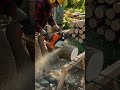 Chainsaw skill unlocked in the woods 🔥🔓