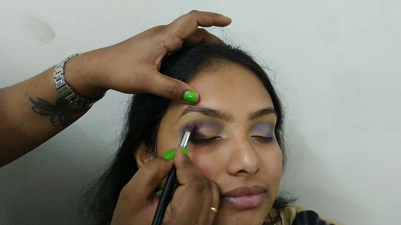 Blue Shade Eye Makeup For Blue Saree YouTube