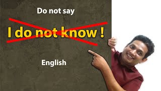 DO not say I do not know | India Sign Language | English with Babu #deafsignlanguage