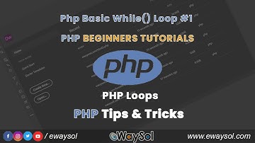 Php Basic While Loop | PHP Beginners Tutorials | PHP Free Videos & Scripts | PHP Loops #1 | eWaySol