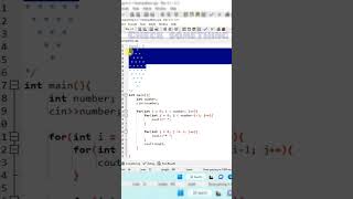 print double triangle pattern using C/C++ | #pattern #print | #shorts #short