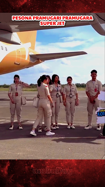 Pesona dan tampilan keren pramugari pramugara super jet #pramugari #pesawat #tni