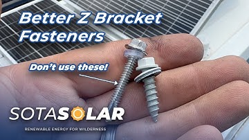 Better RV Solar Panels Z Bracket Fasteners