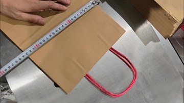 2Handle| Inline 2color Printing| A400 Twisted Handle Square Bottom Paper Bag Making Machine Video