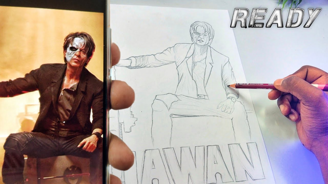 JAWAN Poster Drawing | Shahrukh Khan Drawing | Jawan