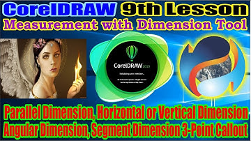 CorelDRAW9th Lesson Horizontal, Vertical Tool Segment Dimension 3Point Callout TEVTA Online Courses