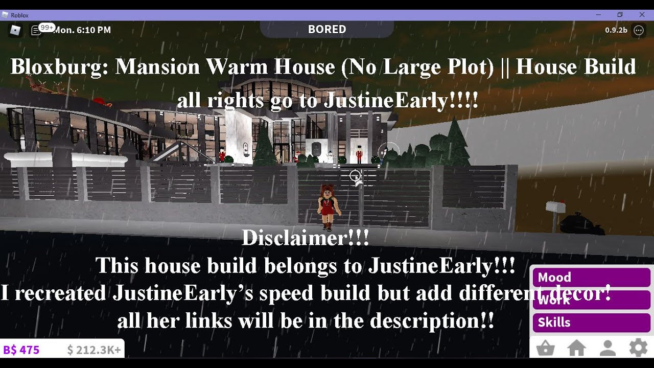 Bloxburg Mansion Warm House (No Large Plot) House Build by