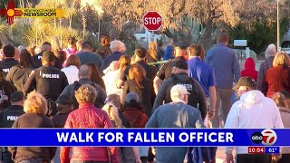 Las Cruces community attends memorial walk to honor fallen officer