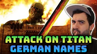 German character names in Attack on Titan anime - origin and meaning explained! | Daveinitely