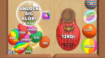 Blob Merge 3D | Unlock rainbow colours in blob marge 3d 2048 ball 3d Mobile games video New Update#3