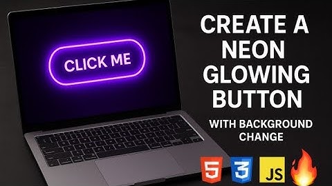 Create a Neon Glowing Button with Background Change using HTML CSS & JavaScript 🔥