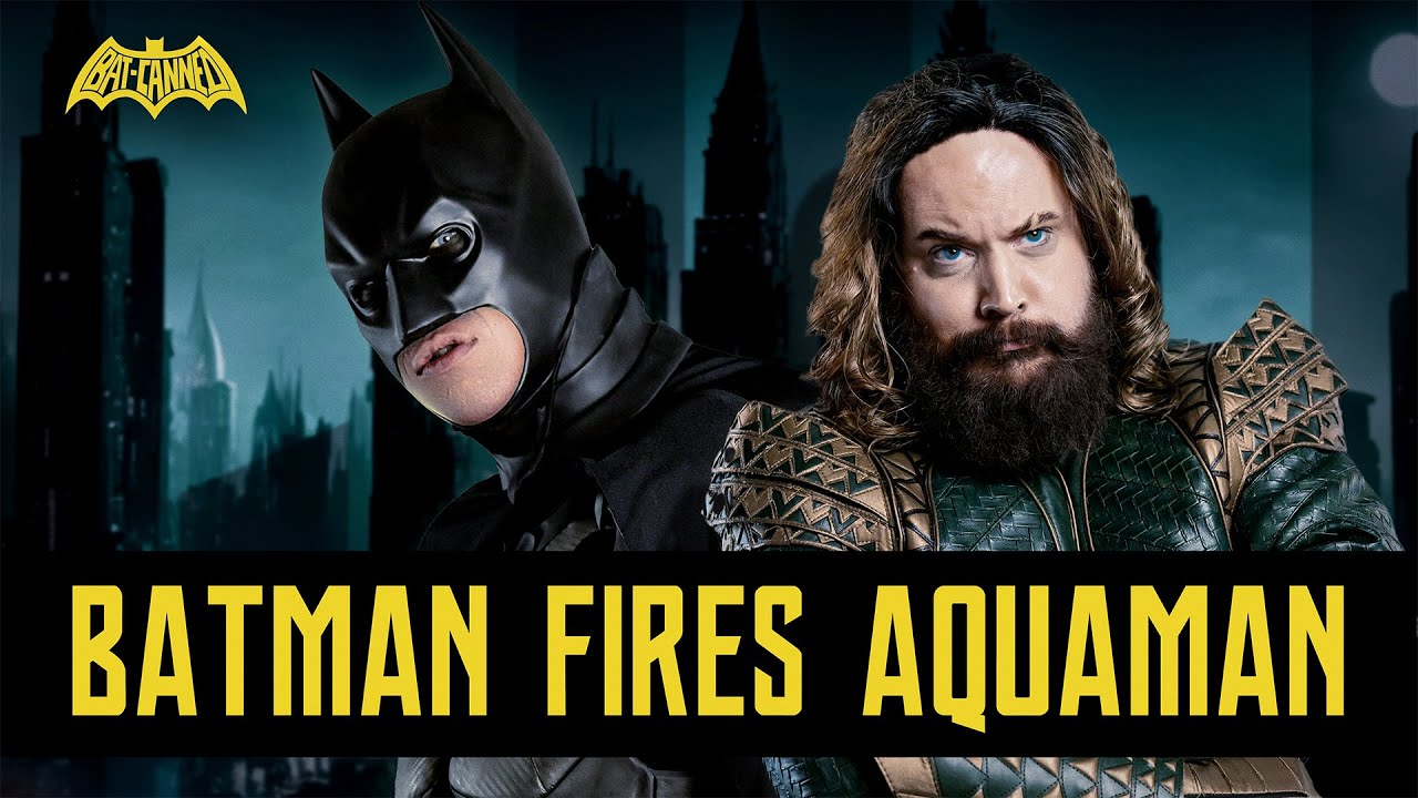 BATMAN FIRES AQUAMAN  BAT CANNED