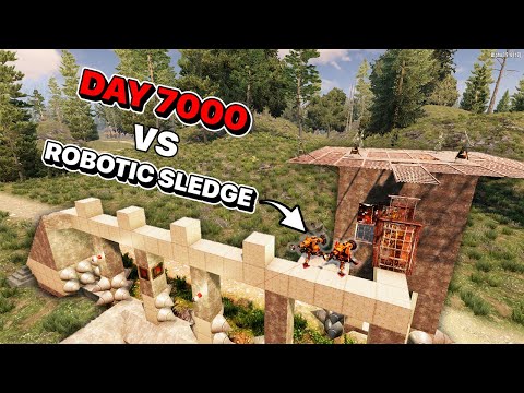 Day 7000 Insane Horde vs Robotic Sledge Base! | 7 Days to Die
