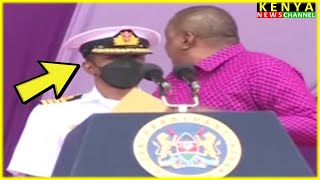 "WEWE ULIKATWA MSHAHARA?" Uhuru asks Bodyguard during Labour Day 2022 celebrations 😂 screenshot 3