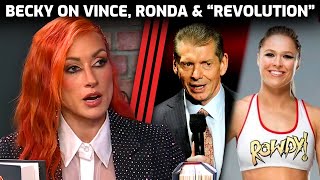 What did Becky Lynch say about Vince McMahon \& Ronda Rousey on The MMA Hour?