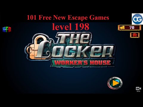 101 Free New Escape Games level 198 - The Locker WORKER'S HOUSE - Complete Game