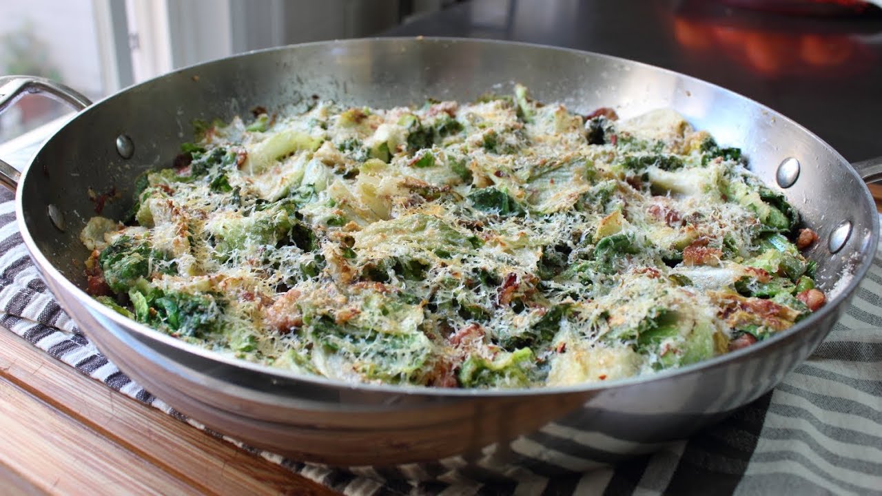 Utica Greens & Beans - Escarole Gratin with Beans Recipe - New Year