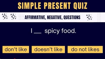 Simple Present Tense Quiz 🔍 | Affirmative, Negative & Interrogative