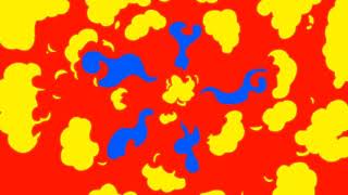 cartoon fire blue screen