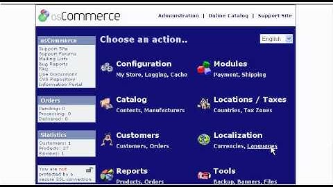 Edit your header and footer in osCommerce