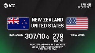 New Zealand vs USA Full Match Scorecard | NZ vs USA Highlights & Result February 6, 2026