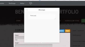 Portfolio Creation Video 11 - Contact Form
