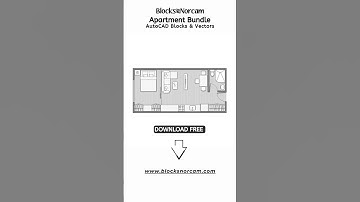 ✨🏠 Small Floor Plan Apartment Layout. 📥 Free Download Autocad Blocks.