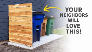 Hide Your Trash Cans With This Easy DIY | Privacy Fence (with plans!)