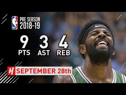 Kyrie Irving Full Highlights Celtics vs Hornets 2018 NBA Preseason - 9 Pts, 3 Ast, 4 Reb!