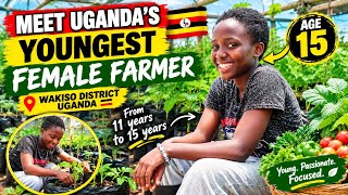 She started farming at 11 years! Now she's a serious farmer at 15 in Uganda 🇺🇬 Wakiso District 
