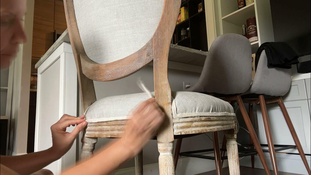 Reupholstering a French provincial dining chair YouTube