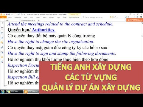 Video #8: Từ Vựng Tiếng Anh Quản Lý Dự Án Xây Dựng - Phần 2... - youtube