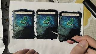Compass Of Sunken Depths Extended Card Art  Acrylic Flesh and Blood TCG