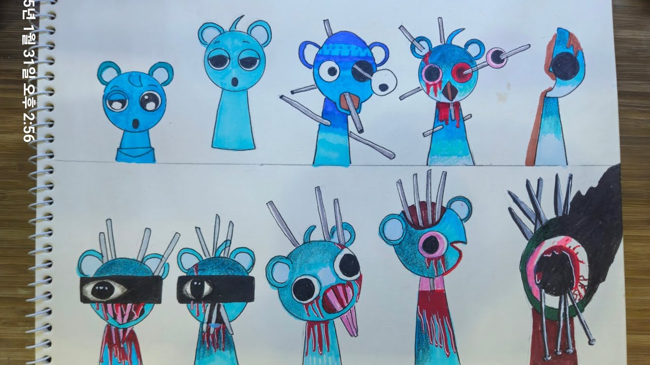 Sprunki Step 6. #drawing #sprunki Step 10 #스프런키 10단계 - YouTube