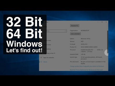 32 Bit or 64 Bit Windows? Let's find out!