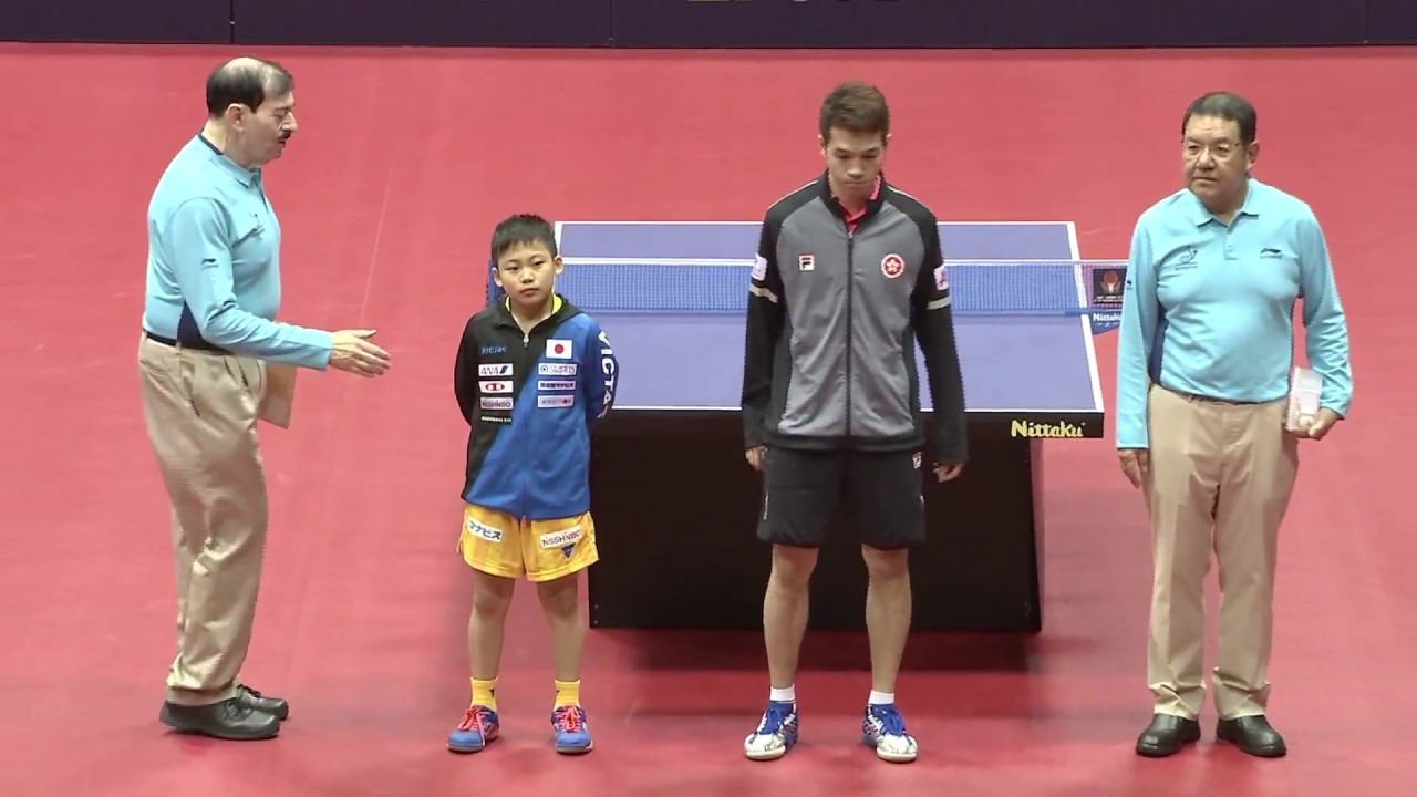 ジャパンOP 男子シングルス 予選2回戦 松島輝空vs何鈞傑 第1ゲーム