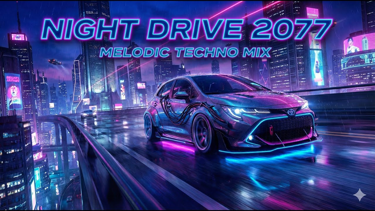 NEON OVERDRIVE 🏙️ | Futuristic Toyota Corolla 2077 | Melodic Techno Night Drive