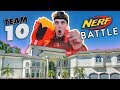 EPIC $5,000 NERF WAR @ TEAM 10 MANSION!