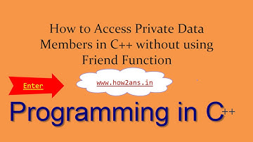 How to Access Private Data Members in C++ without using Friend Function