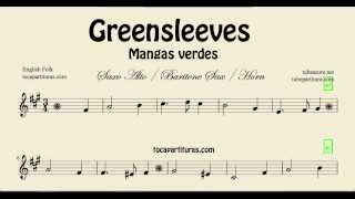 Greensleeves Parura De Saxo Alto, Barítono Sax Y Corno O Trompa En Mi Bemol Mangas Verdes