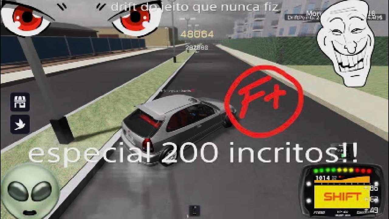 Especial 200 incritos! - drift na rua (Tunados Brasil / Roblox)